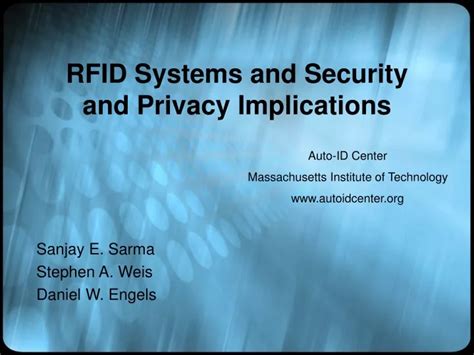 rfid systems security and privacy implications|rfid is vulnerable to.